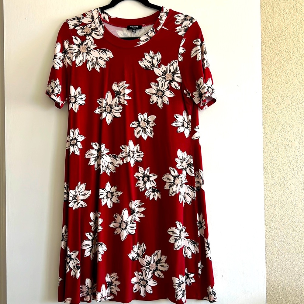 Premise red floral dress